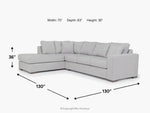DENNON011:Dennon Sofa Chaise Sectional, 