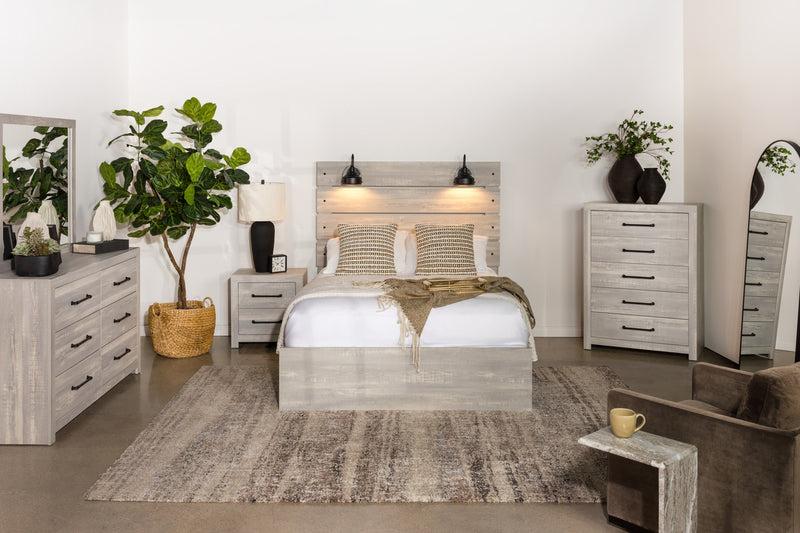 LATHAM205:Dallas Panel Bed With Lights, , 