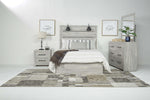 LATHAM007:Dallas Panel Bed With Lights &, Styled