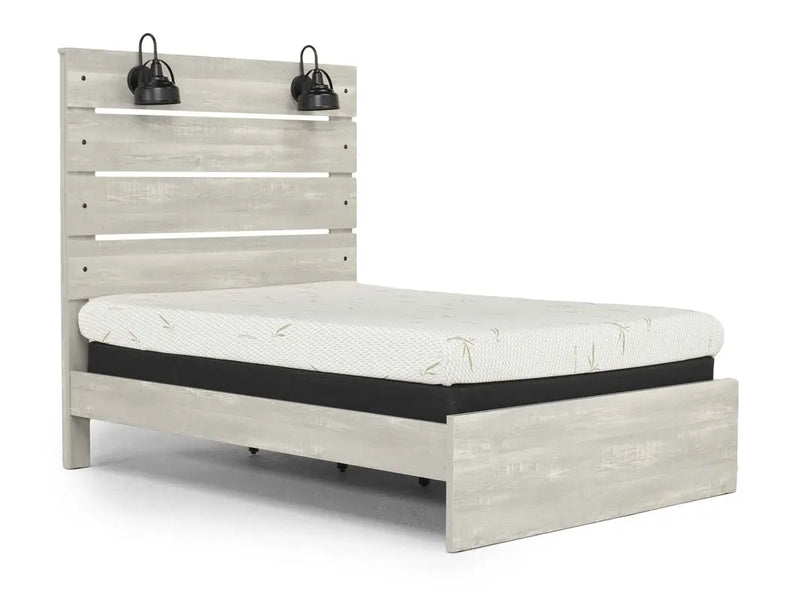 LATHAM007:Dallas Panel Bed With Lights &, Angle