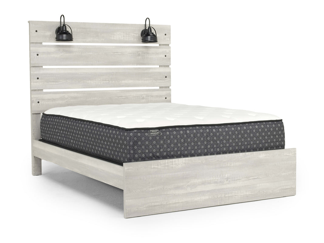 LATHAM005:Dallas Panel Bed With Lights &, Angle