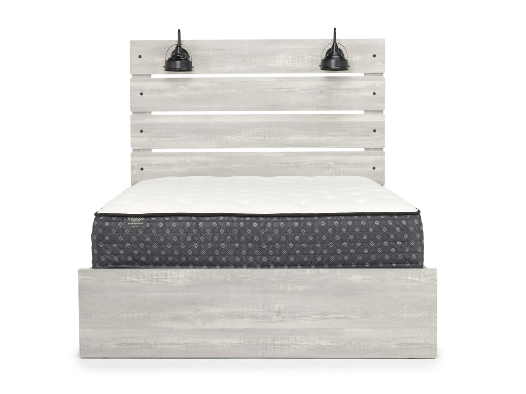 LATHAM001:Dallas Panel Bed With Lights &, Front