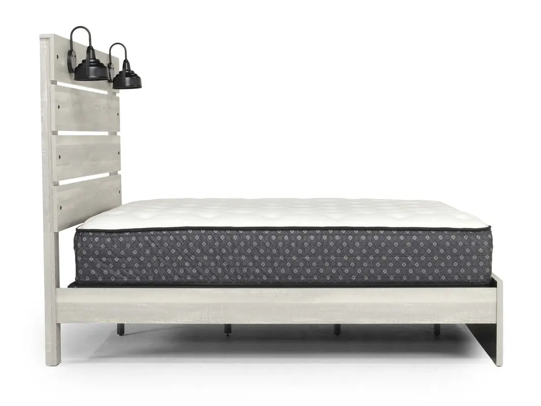 LATHAM004:Dallas Panel Bed With Lights, Side