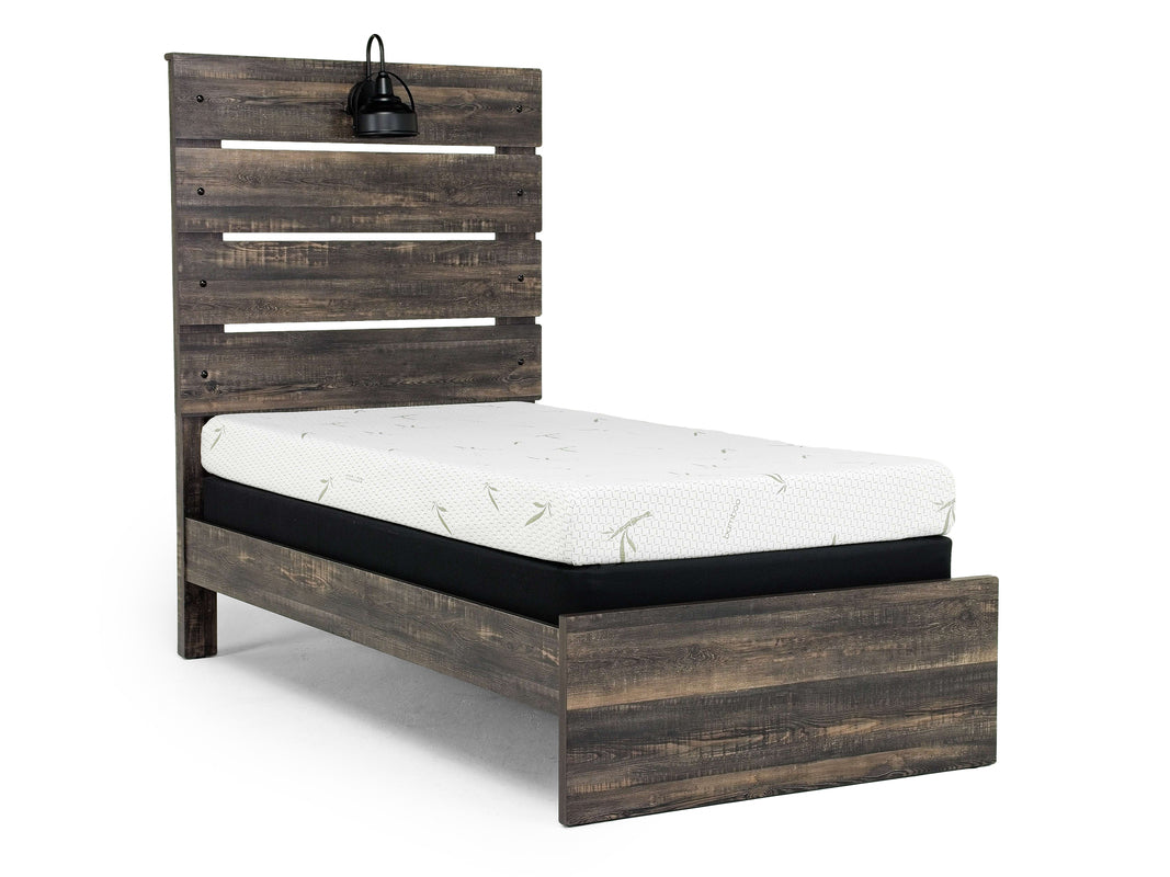 DALLAS207:Dallas Panel Bed With Lights, , Angled
