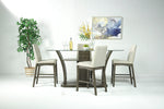 314439122:Dapper Counter Height Dining Table & 4 Stools in Gray, Image 1