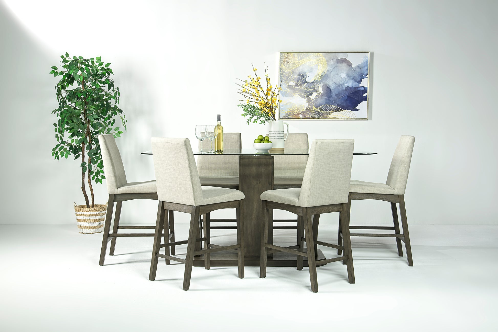 284458091:Dapper Counter Height Dining Table in Gray, Image 4