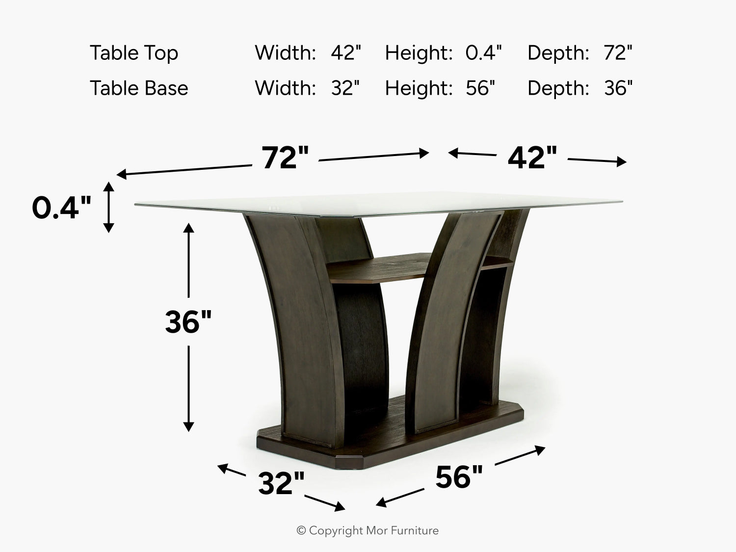 504552373:Dapper Counter Height Dining Table, 