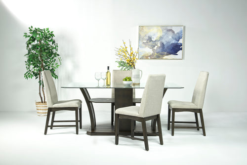 625227496:Dapper Dining Table & 4 Chairs in Brown, Image 1