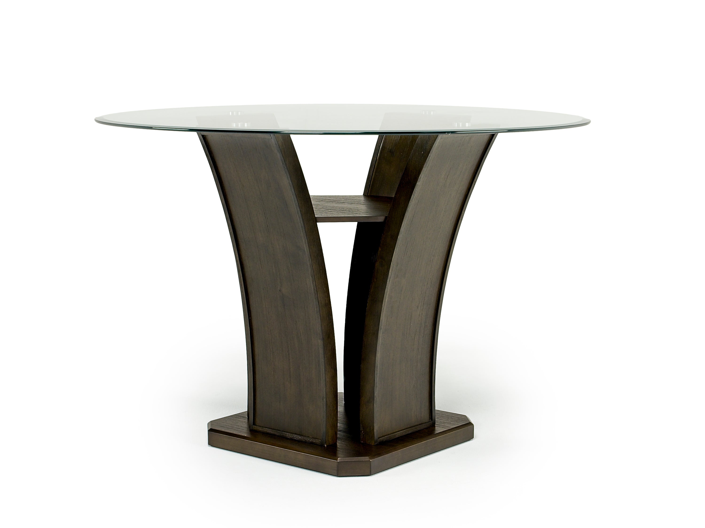 410542465:Dapper Round Counter Height Dining Table in Brown, Image 1