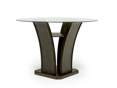 642642700:Dapper Round Counter Height Dining Table & 4 Stools in Brown, Image 2