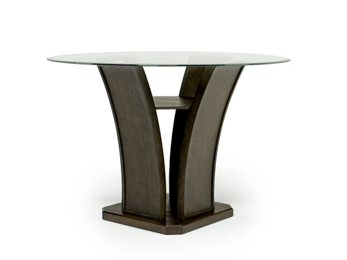642642700:Dapper Round Counter Height Dining Table & 4 Stools in Brown, Image 2