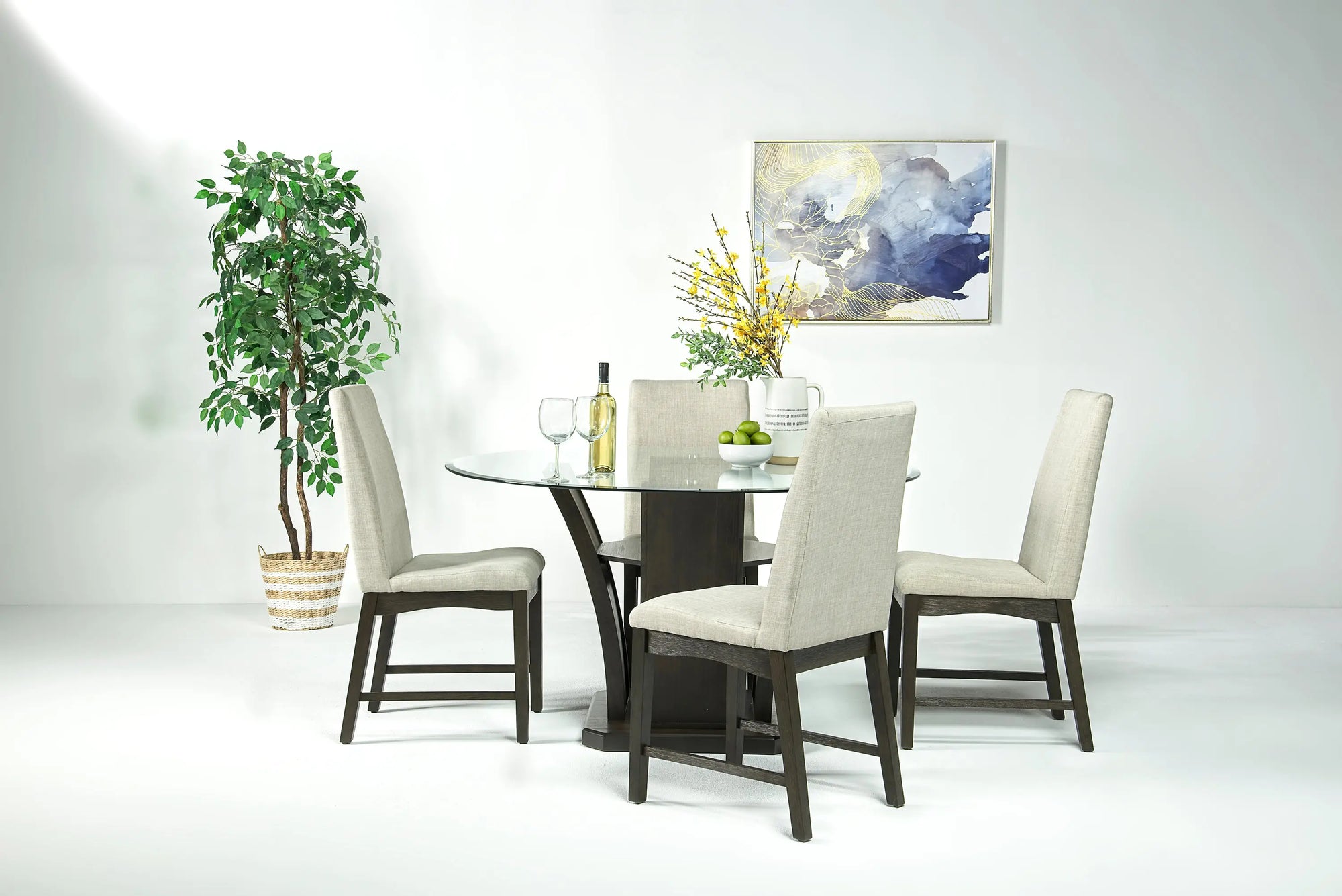 351662011:Dapper Round Dining Table in Brown, Image 4
