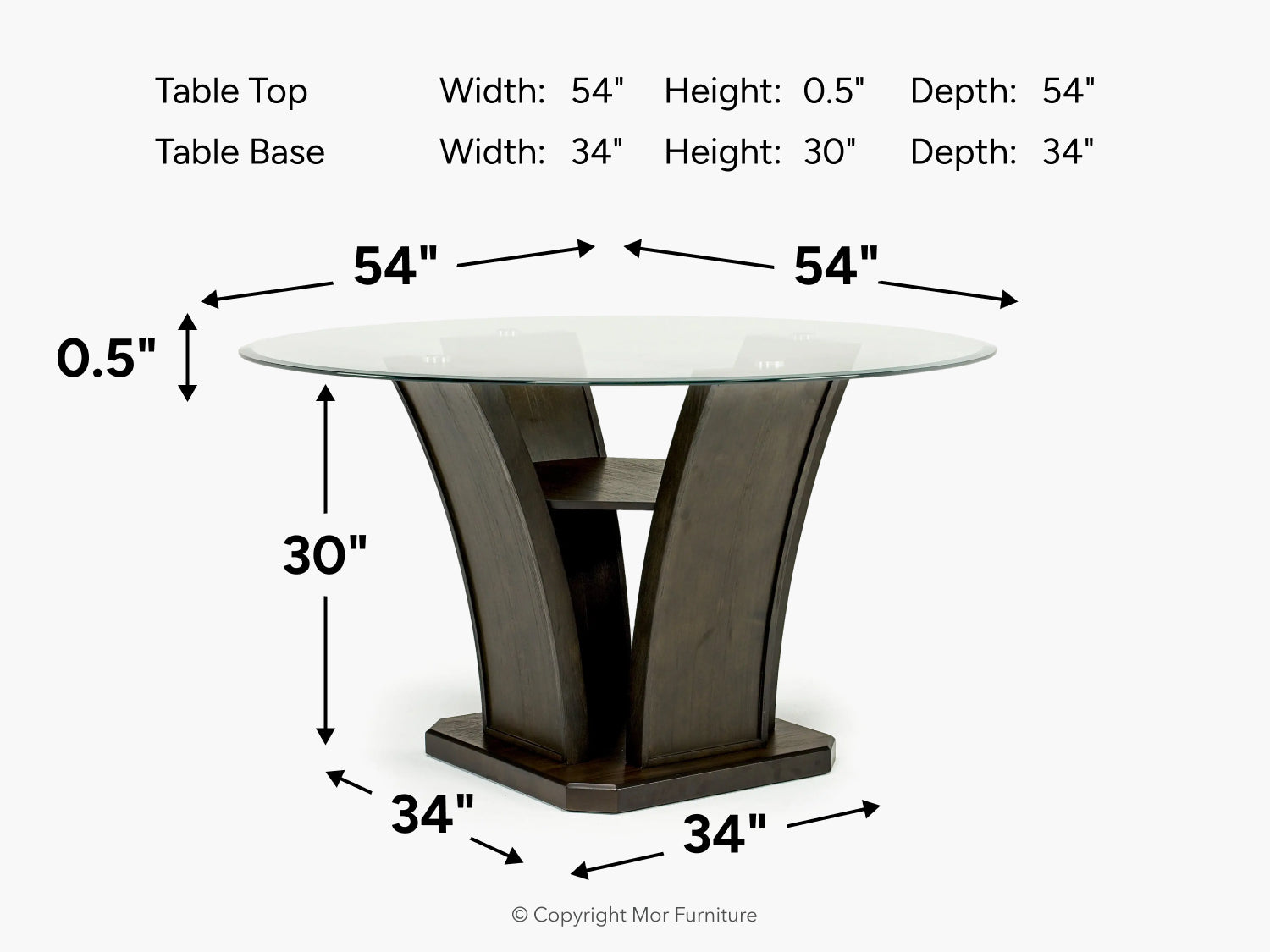 351662011:Dapper Round Dining Table, 