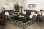 DERBY0000:Derby Reclining Sofa and Console Loveseat in Gray
