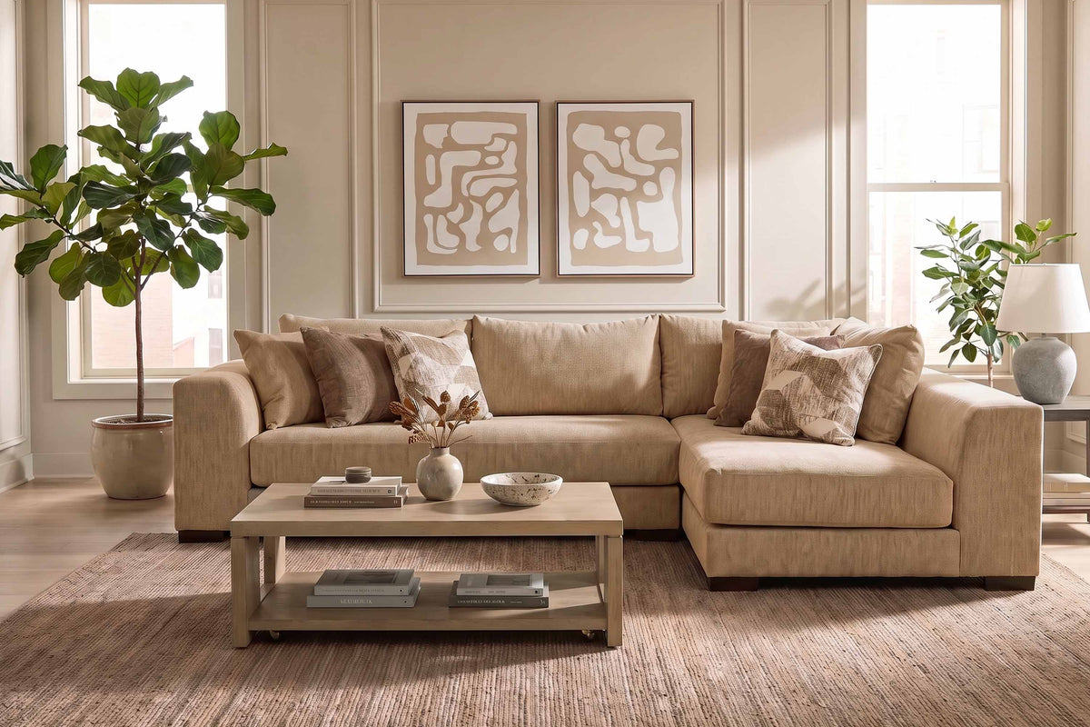 DEXTER001:Dexter Sofa Chaise Sectional, Front