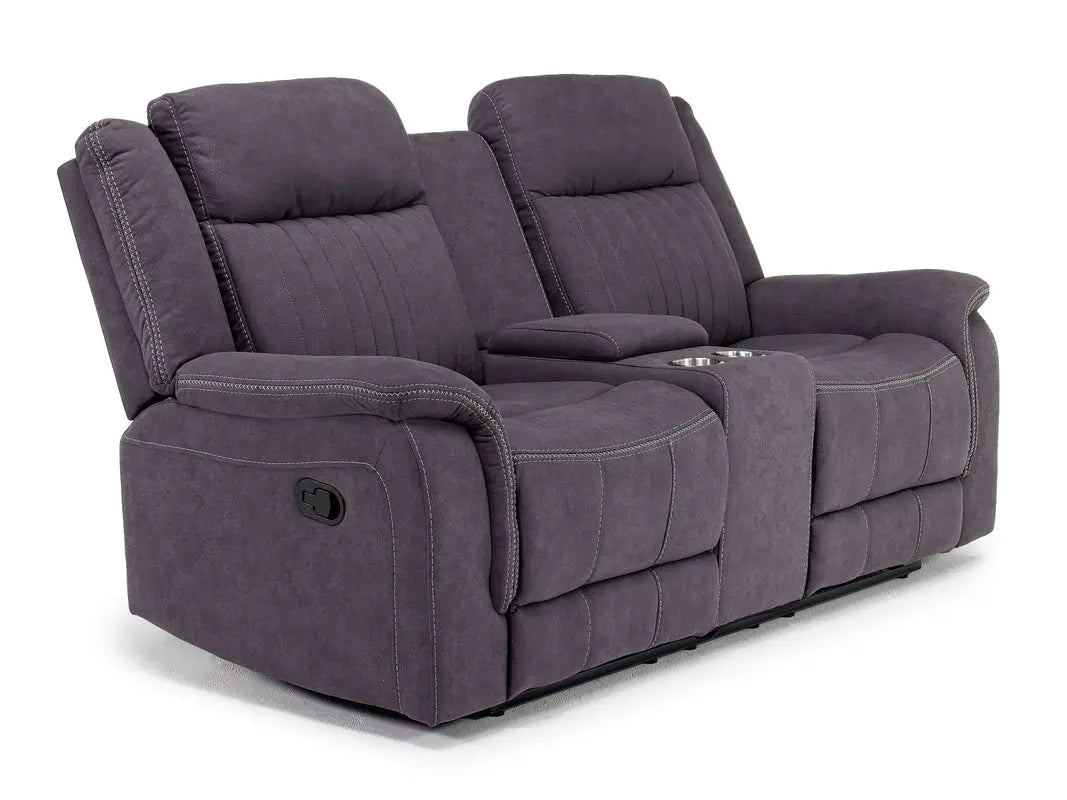 472195966:Diamond Reclining Console Love, AngledAngle
