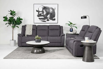 DIAMOND00:Diamond Reclining Sofa & Conso, Styled