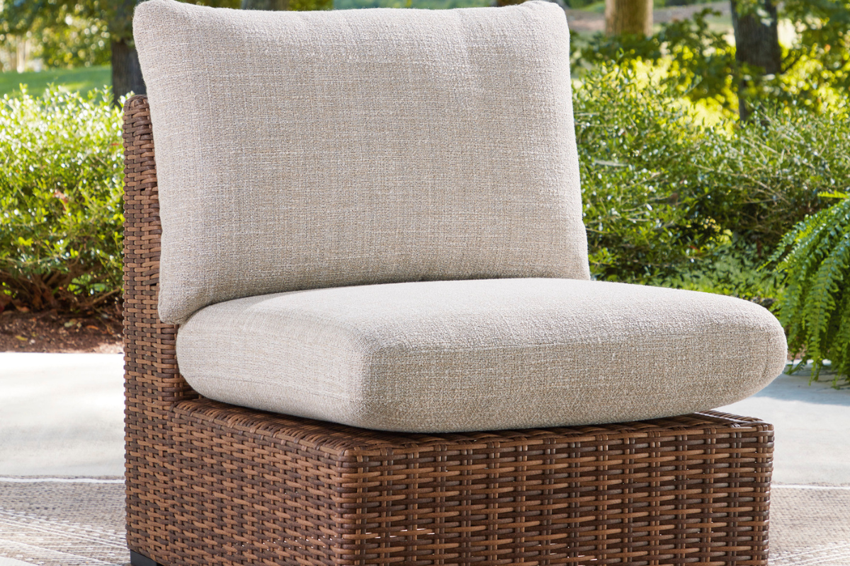 090758654:Dolan Creek Outdoor Armless Chair, Styled