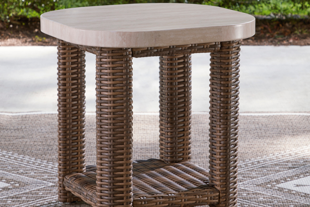 383871161:Dolan Creek Outdoor End Table, Styled