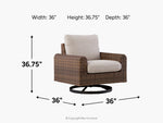 071101515:Dolan Creek Outdoor Swivel Chair, 