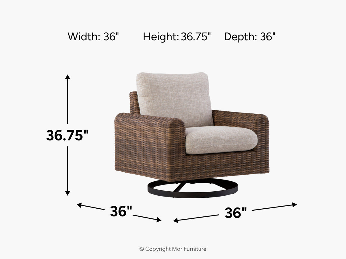 071101515:Dolan Creek Outdoor Swivel Chair, 