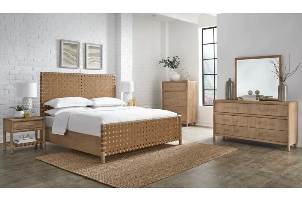 DORSEY025:Dorsey Platform Bed & Dresser , Styled