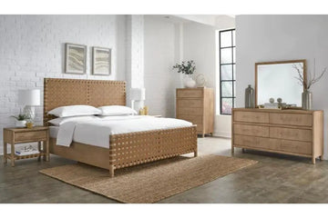 DORSEY021:Dorsey Platform Bed & Dresser , Styled