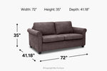 466530352:Drew Full Sleeper Loveseat,