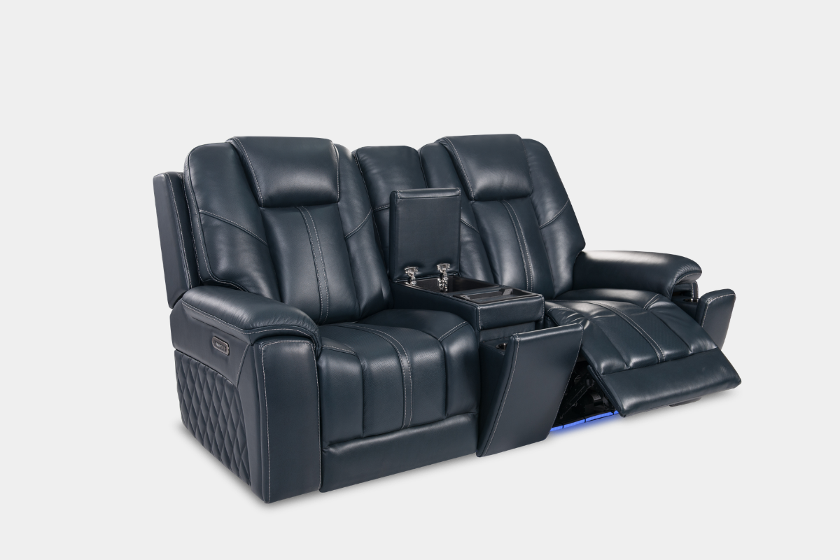 876966305:Duke 2 Power Console Loveseat, Angled