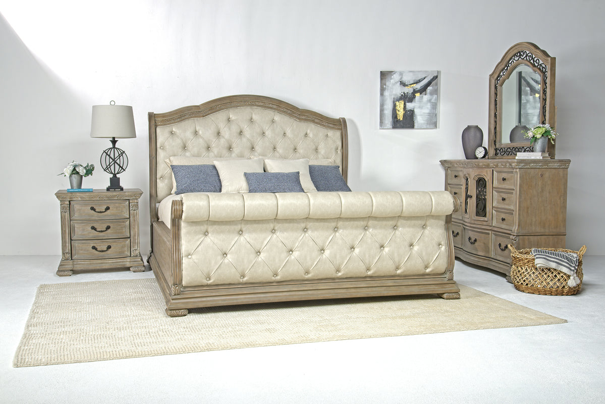 DURANGO64:Durango Sleigh Bed & Dresser &, Styled