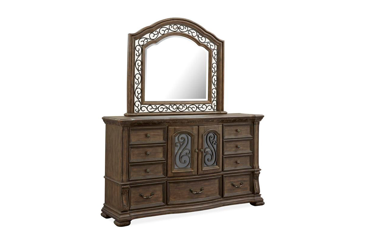 DURANGO71:Durango Panel Bed & Dresser & , AngledAngle