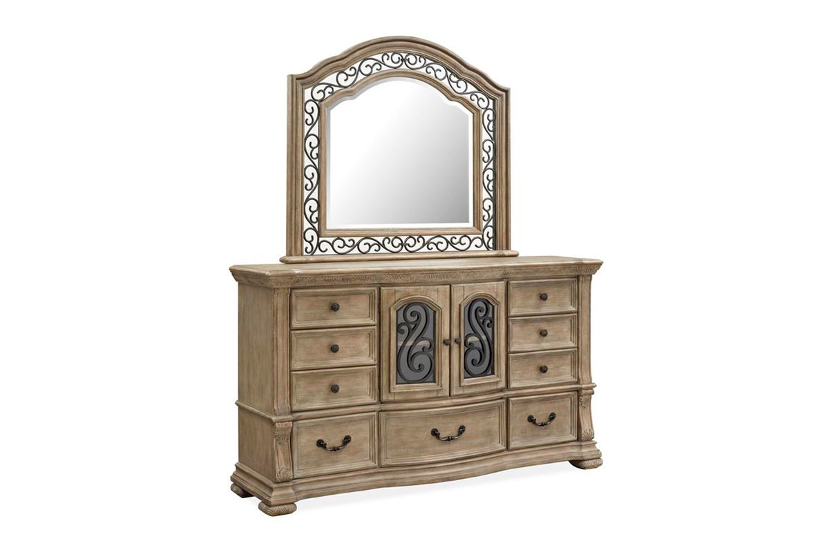DURANGO62:Durango Panel Bed & Dresser & , AngledAngle