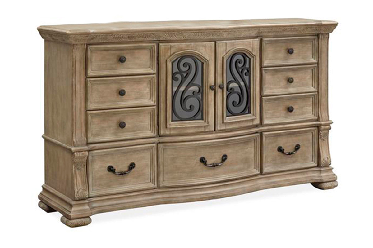 DURANGO62:Durango Panel Bed & Dresser & , AngledAngle