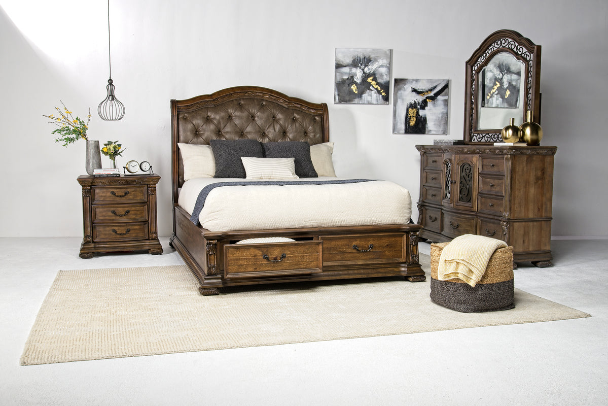 DURANGO75:Durango Sleigh Bed & Dresser &, Styled
