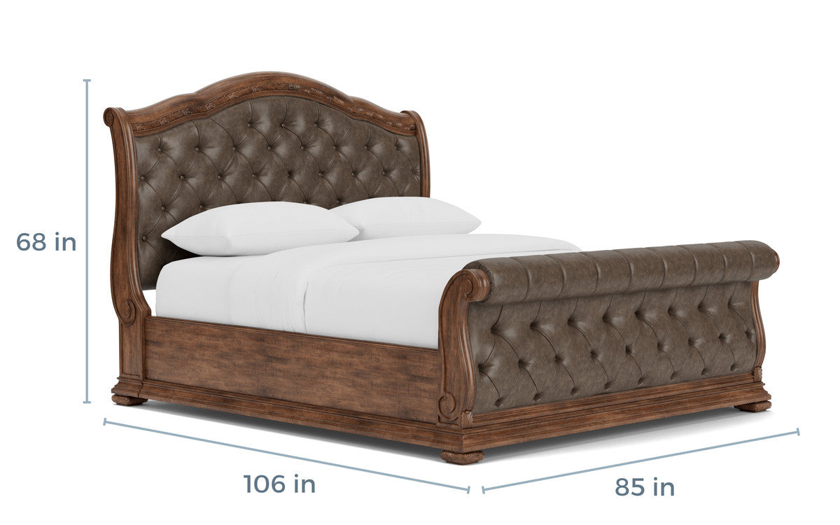 515566386:Durango Upholstered Sleigh Bed, 