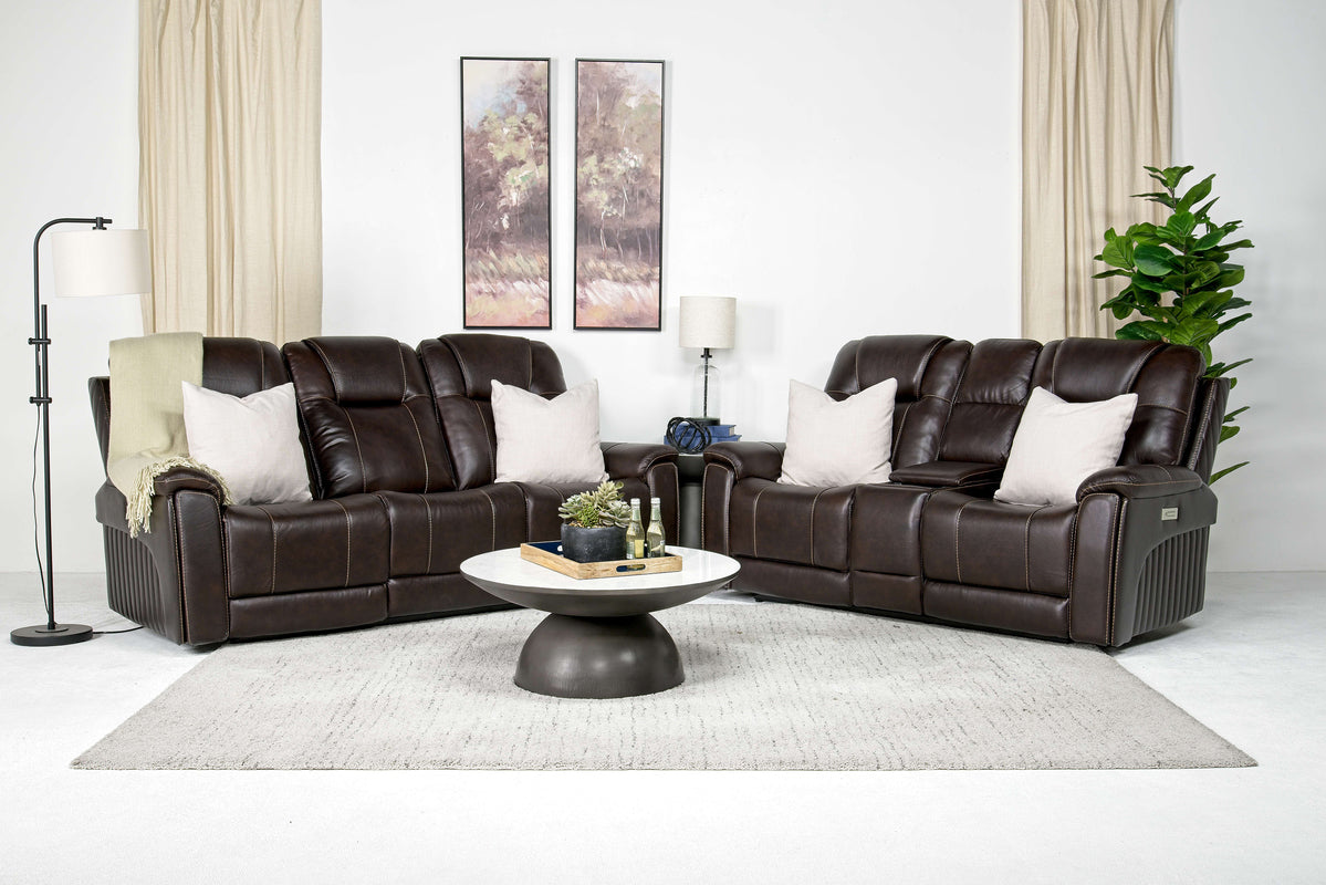 408179911:Echo 3 Power Console Loveseat, Styled