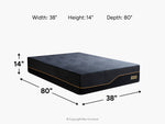 135348789:Ego Black 14 Inch Medium Mattress, 