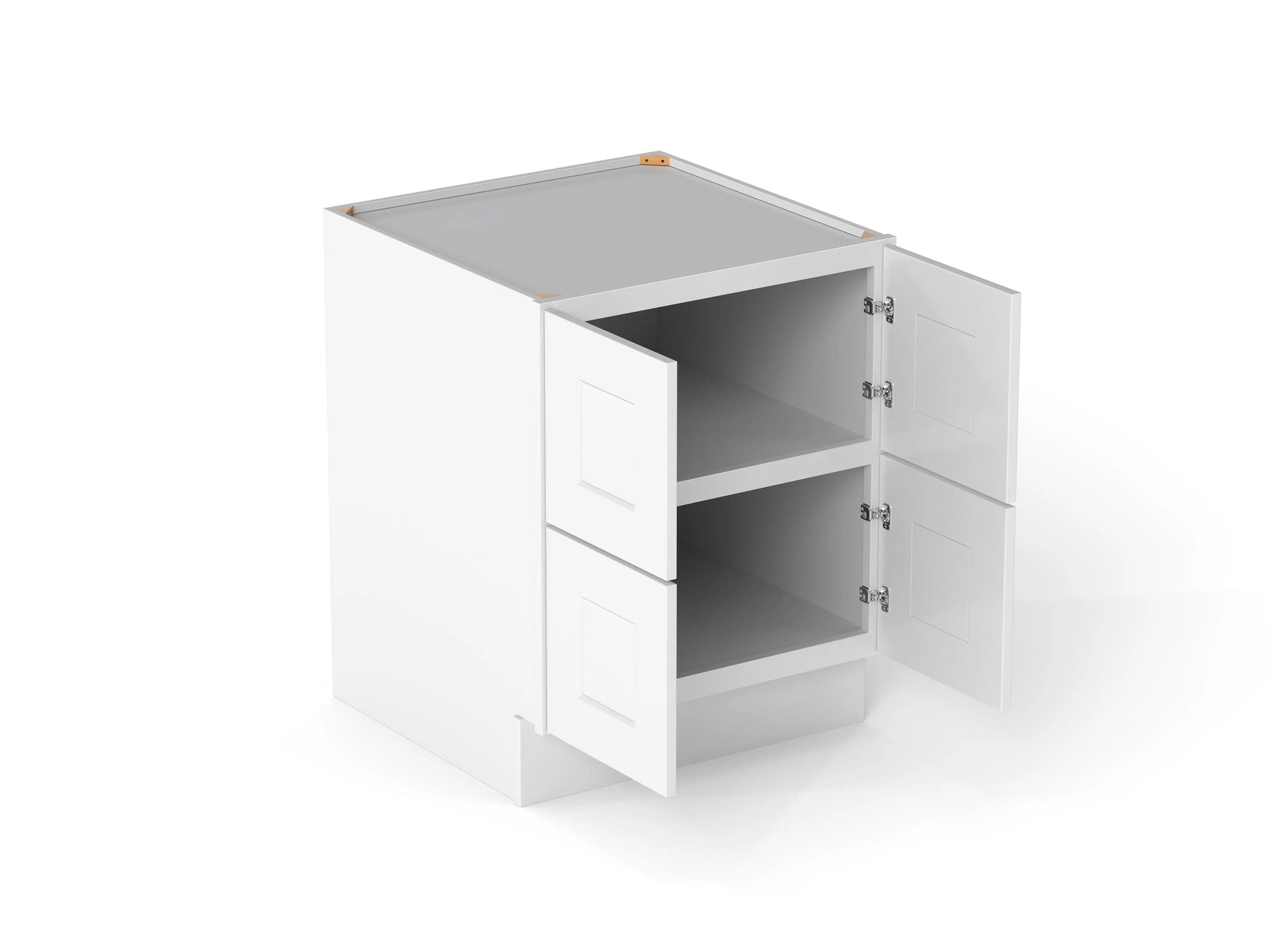 166326631:Elegant 4-Door Pantry Cabinet, AngledOpen