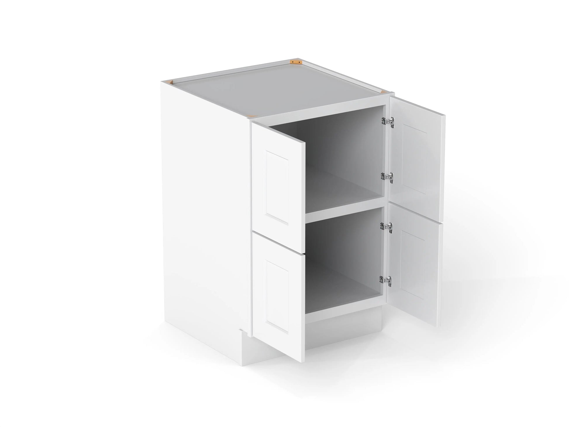 335913542:Elegant 4-Door Pantry Cabinet, AngledOpen