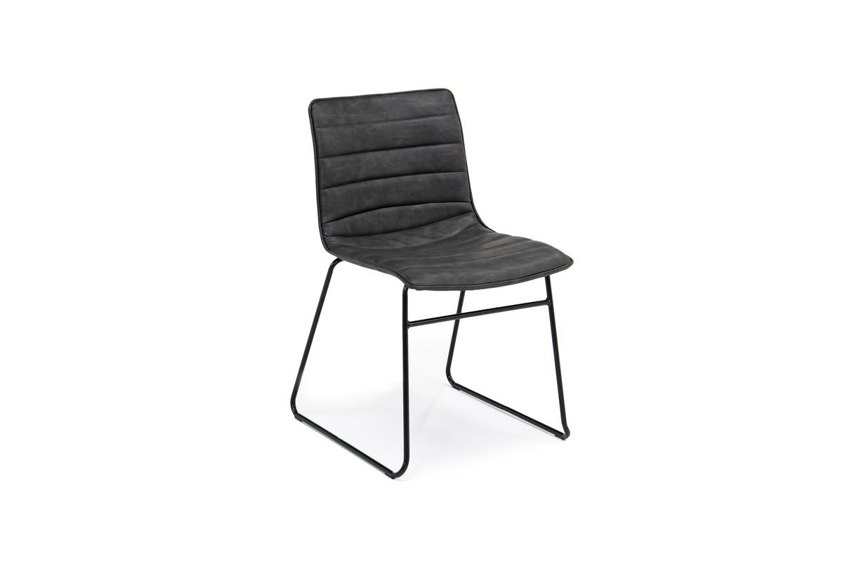 LUCIAGRY1:Lucia Dining Table & 6 Chairs, AngledSideAngle