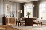 ELLINGT20:Ellington Round Dining Table & 6 Chairs, Styled