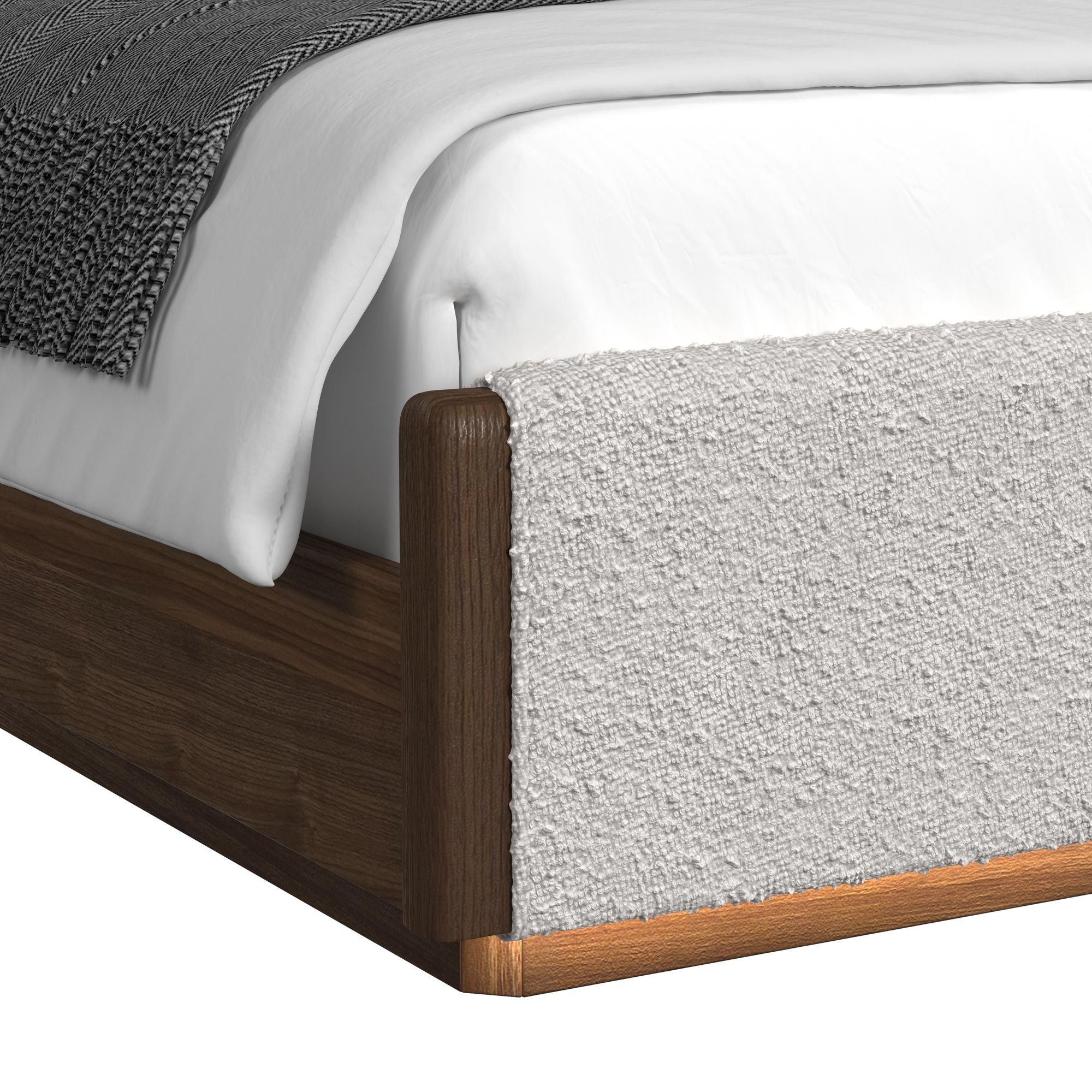 ELM000007:Elm Upholstered Panel Bed With, 