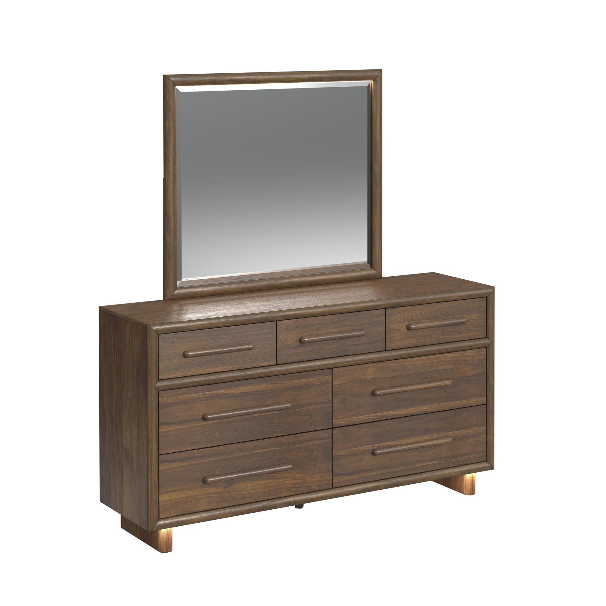 ELM000003:Elm Upholstered Bed With Light, AngledAngle