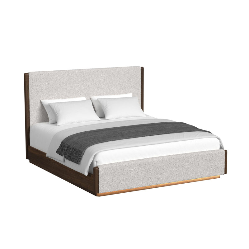 ELM000009:Elm Upholstered Bed With Light, AngledAngle