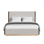 ELM000007:Elm Upholstered Panel Bed With, Front