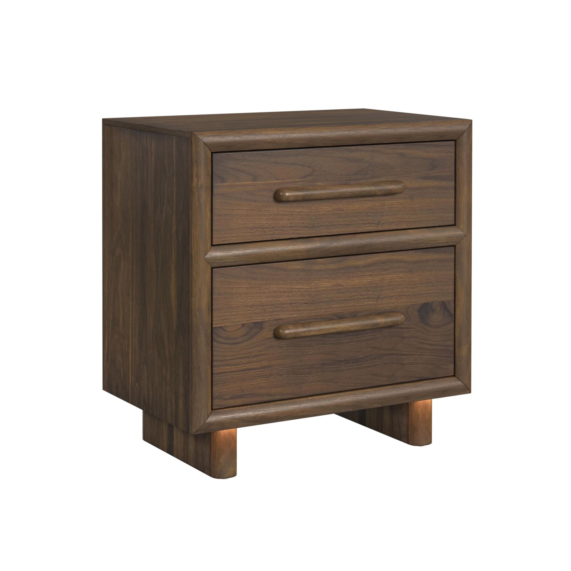 ELM000009:Elm Upholstered Bed With Light, AngledAngle