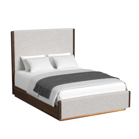 Elm Upholstered Panel Bed With Lights