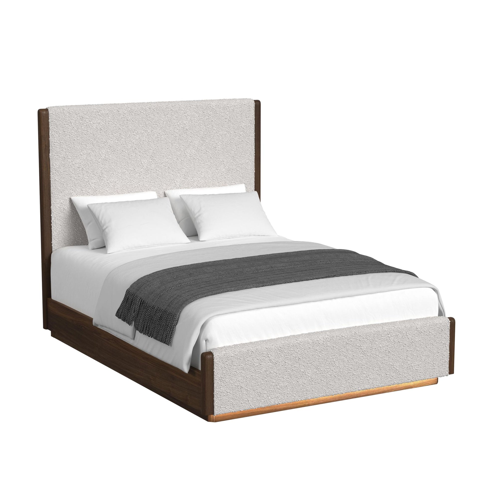 ELM000003:Elm Upholstered Bed With Light, AngledAngle