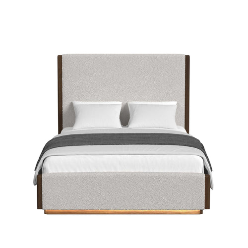 ELM000000:Elm Upholstered Panel Bed With, Front