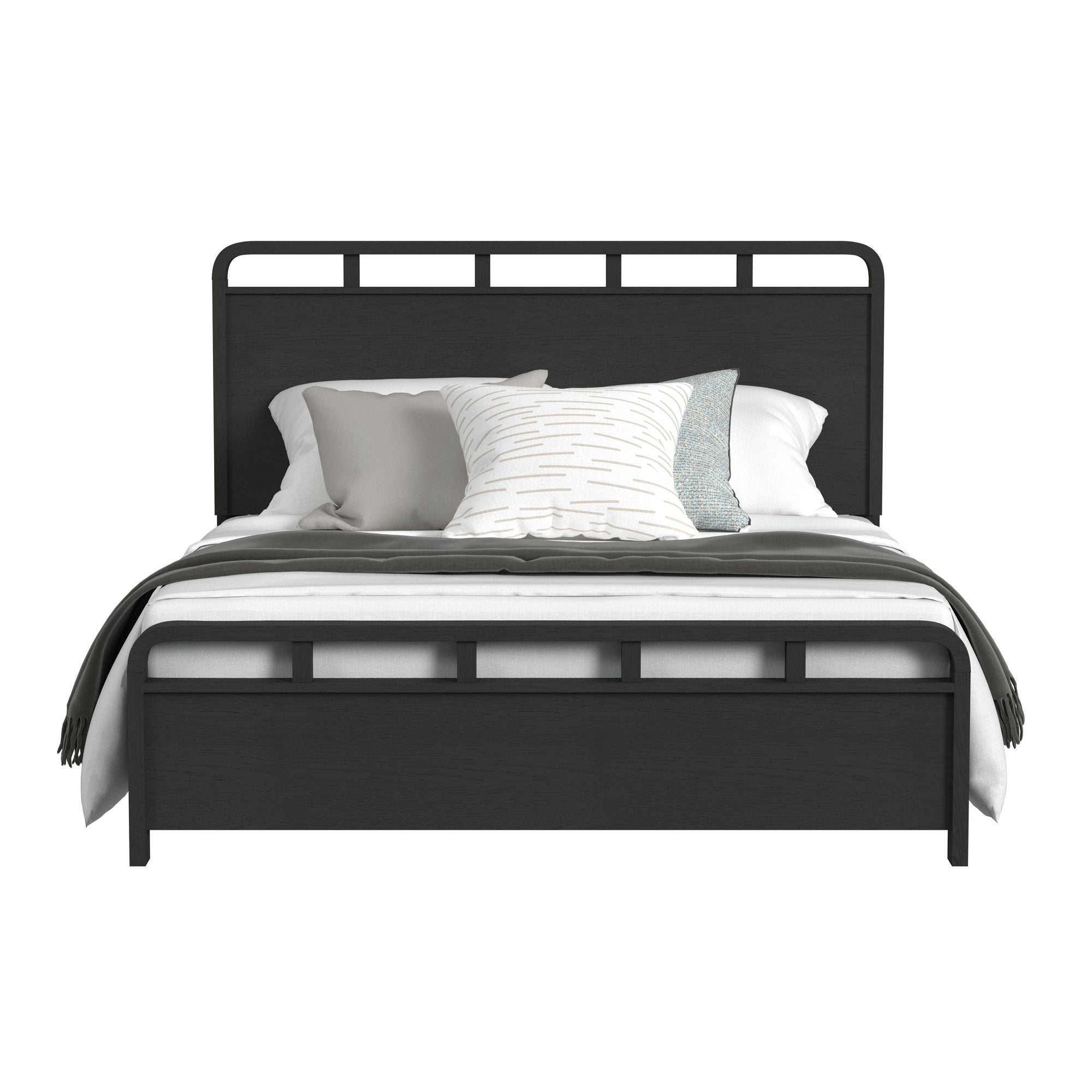 EMBER0009:Emberly Panel Bed & Dresser & , Front